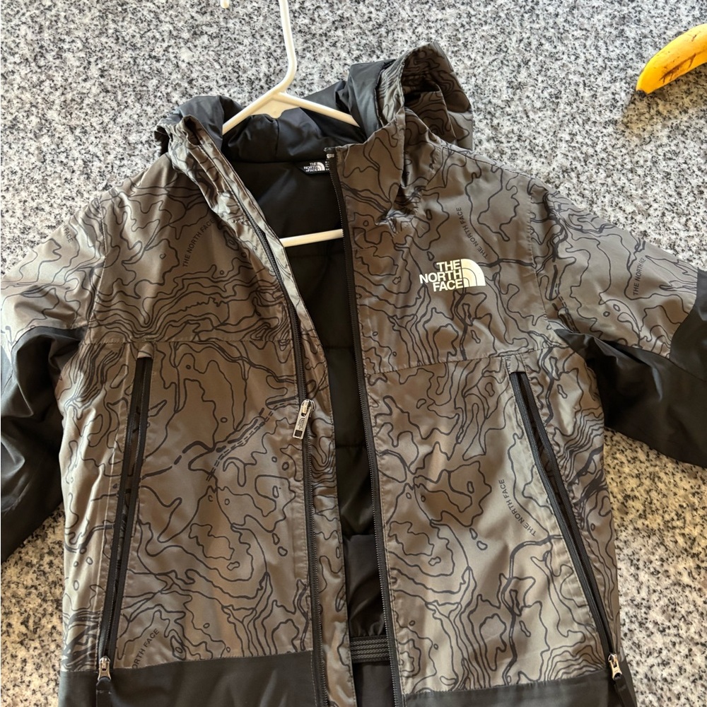 The North Face Kids' Black and Brown Raincoat